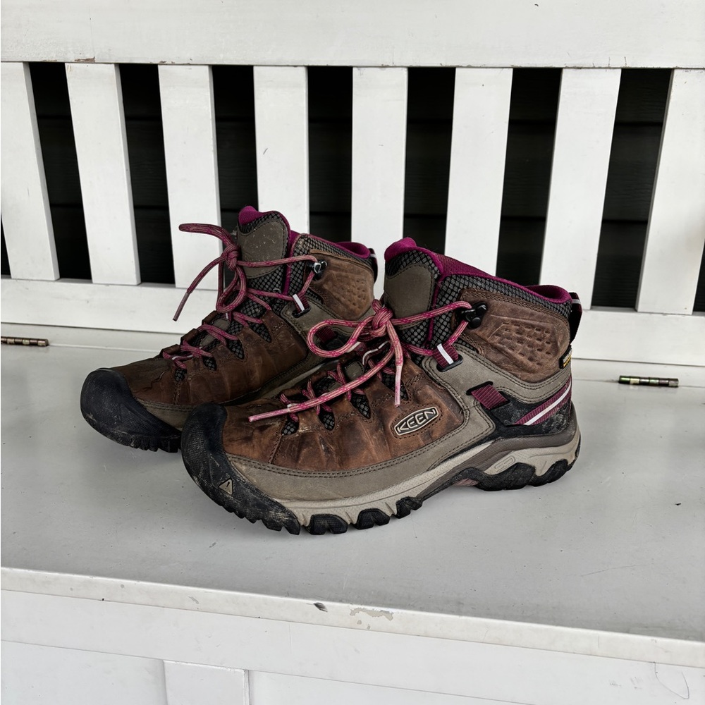 Keen Targhee III Boot Women's US 8.5 Brown Leather Mid Waterproof Hiking